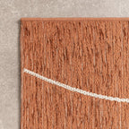 Modern Outdoor Rug - Porto Lines Terracotta