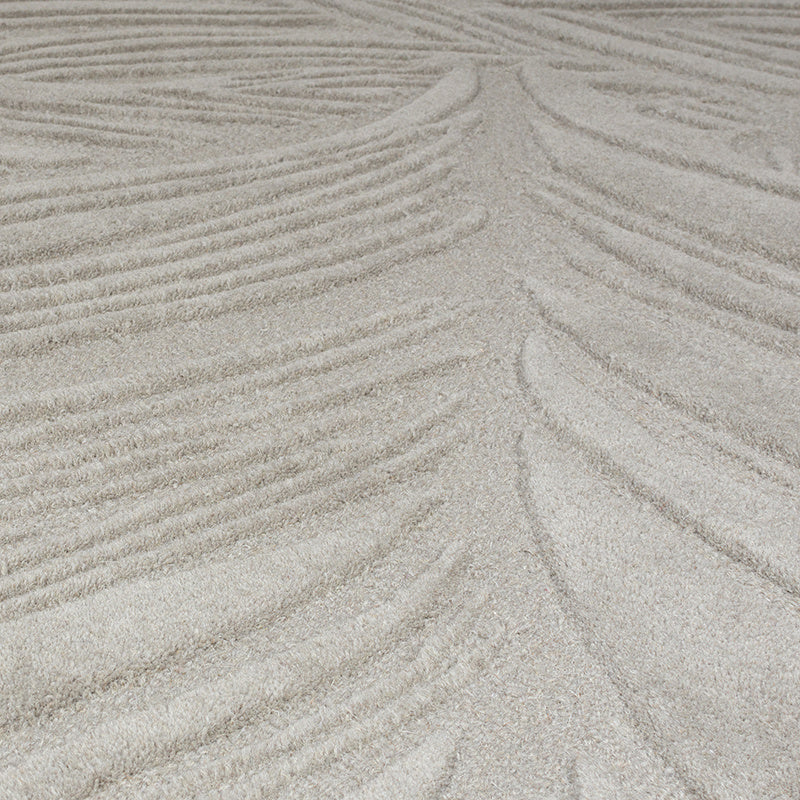 Modern floor rug - Solacio Leaves Grey