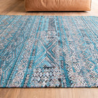 Vintage floor rug - Antiquarian Kilim Blue 9110