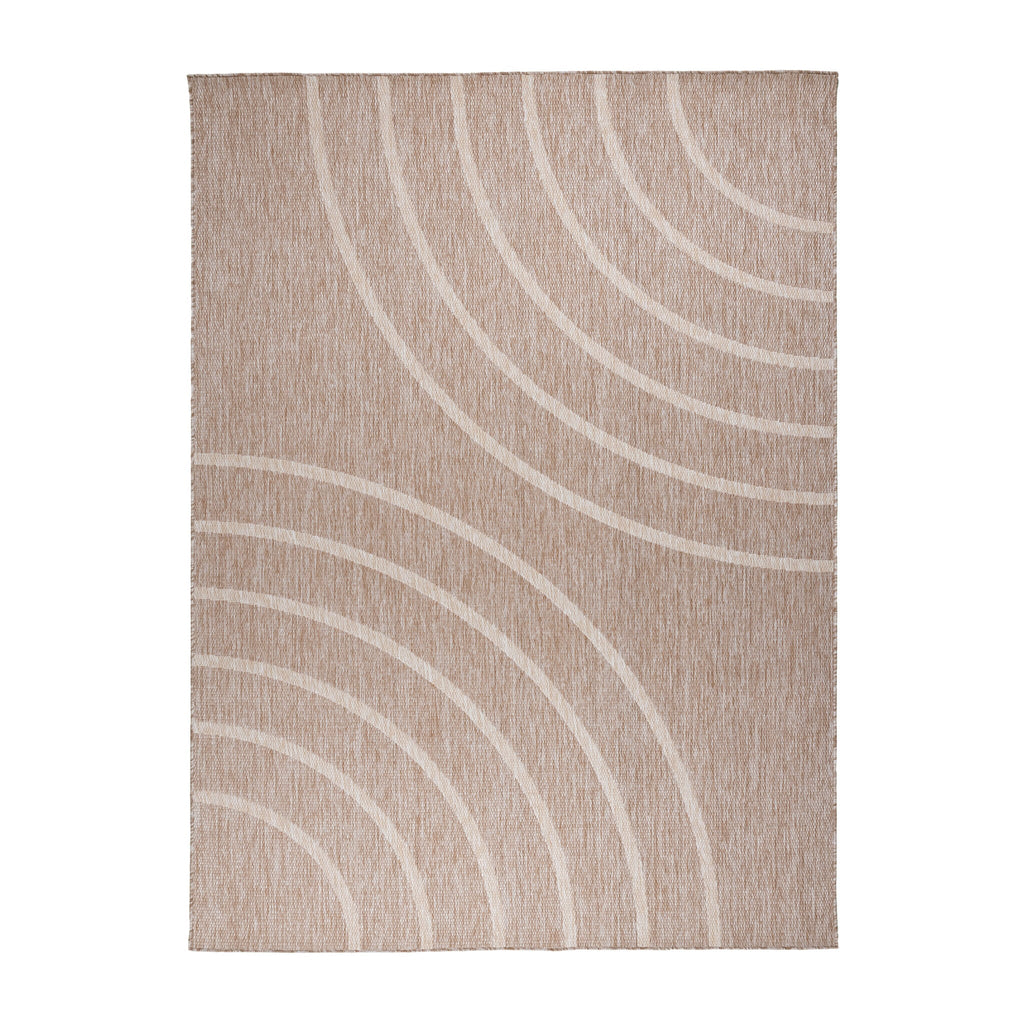 Indoor & Outdoor Rug – Sierra Curves Beige/Cream