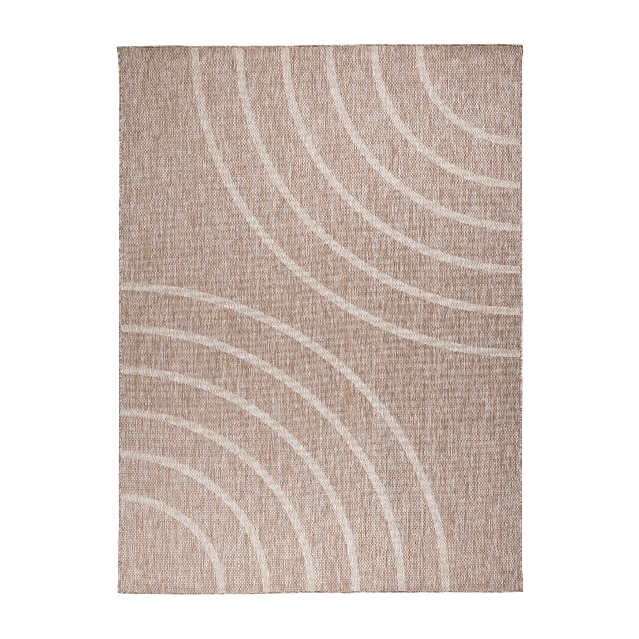 Indoor & Outdoor Rug – Sierra Curves Beige/Cream