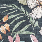 Round outdoor rug flowers - Poppy Green