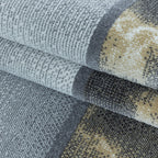 Modern floor rug - Optimism Box Yellow/Gray