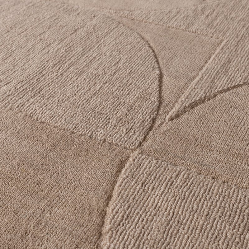 Wool Rug - Giselle Circles Beige