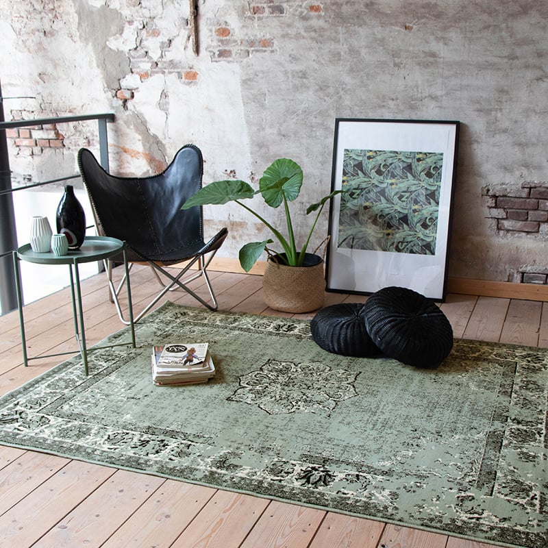 Vintage Rug - Wonder Green/Black