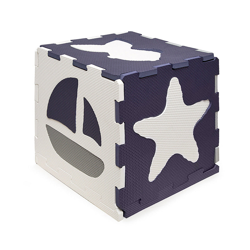 Foam puzzle mat - Sam Sea Dark Blue/White