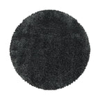 Round high-pile floor rug - Fuzzy Dark Grey