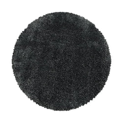 Round high-pile floor rug - Fuzzy Dark Grey
