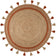 Round jute floor rug - Lunaro Natural/Terracotta
