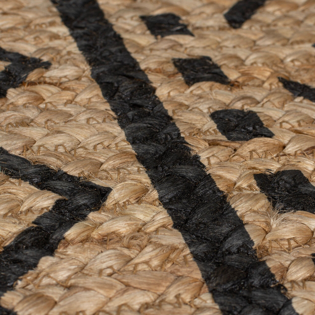 Jute floor rug - Lucio Geo Natural