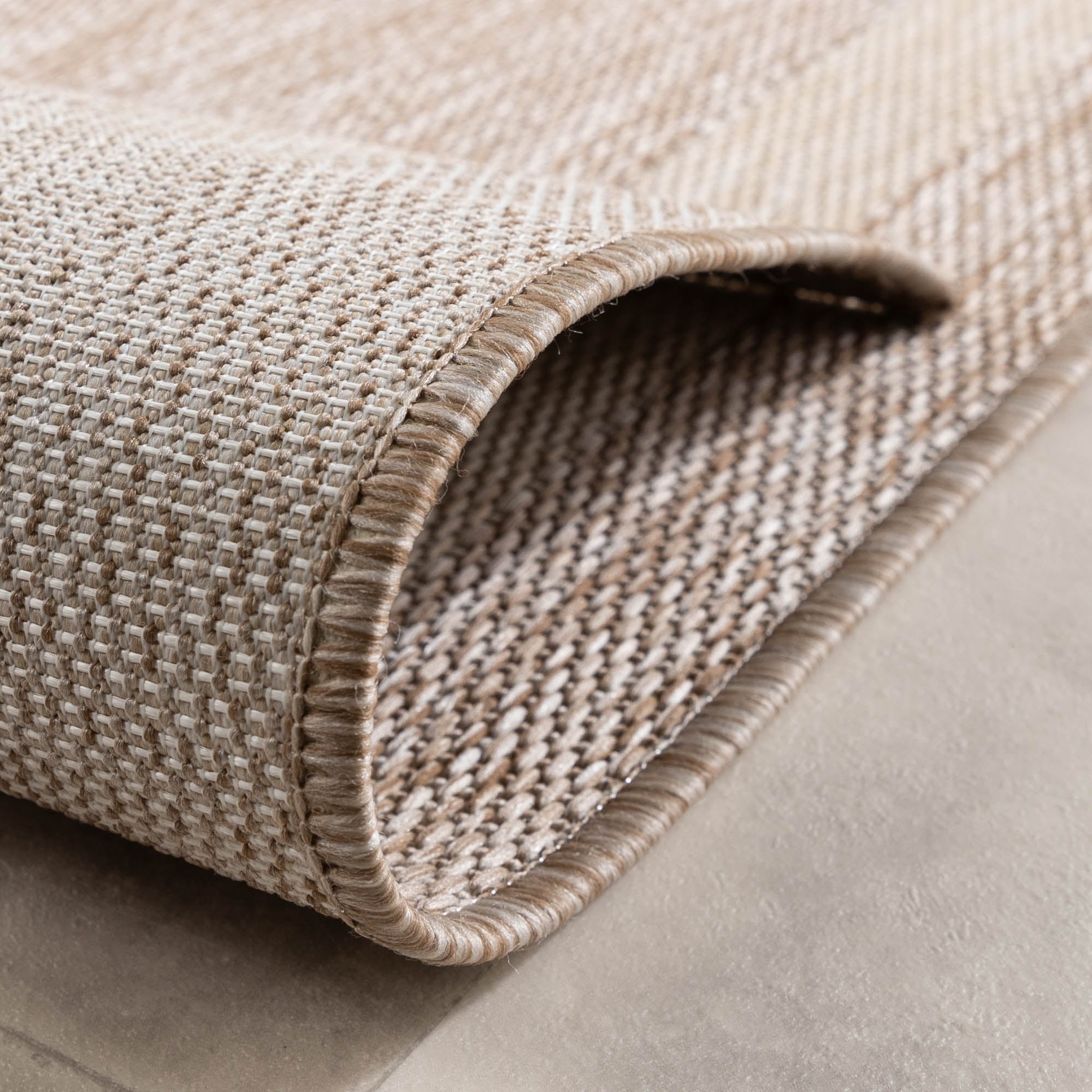 Balcony Rug - Sierra Border Beige/Cream