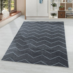 Low-pile floor rug - Smoothly Weave Grey/White