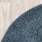 Round High Pile Rug - Lofty Blue