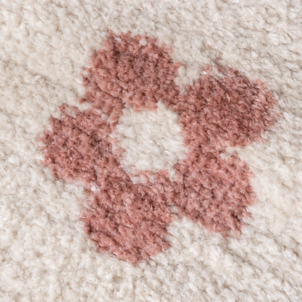 Washable children's rug - Moos Flower Pink 