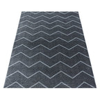 Low-pile floor rug - Smoothly Weave Grey/White