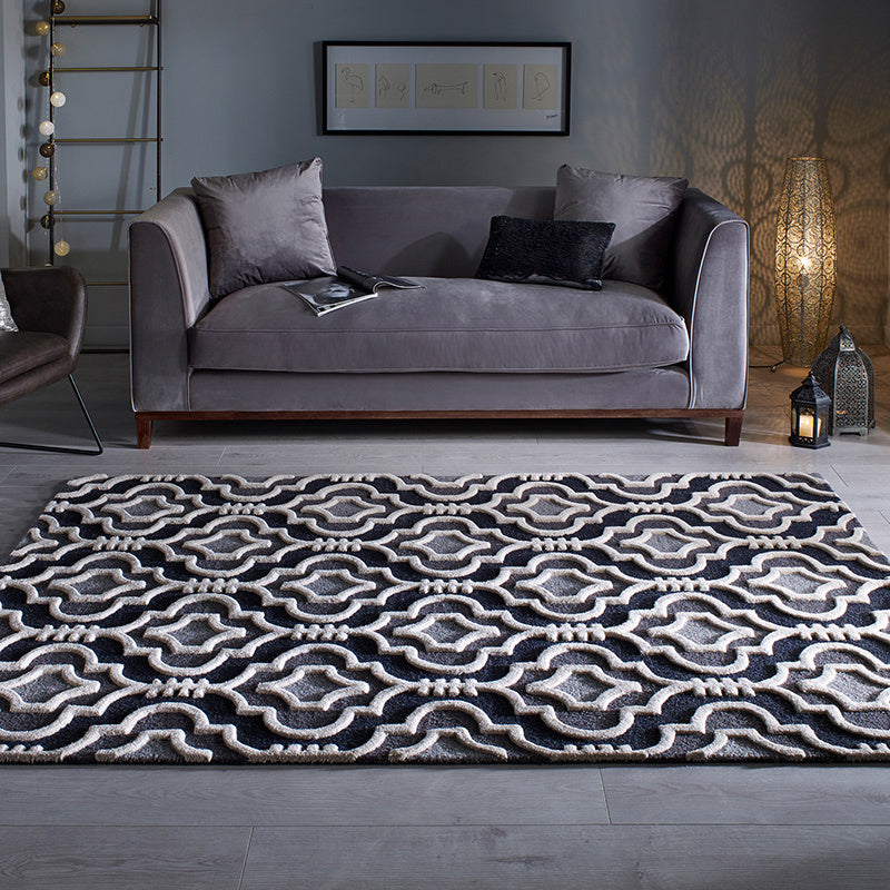 Wool floor rug - Morino Amira Grey