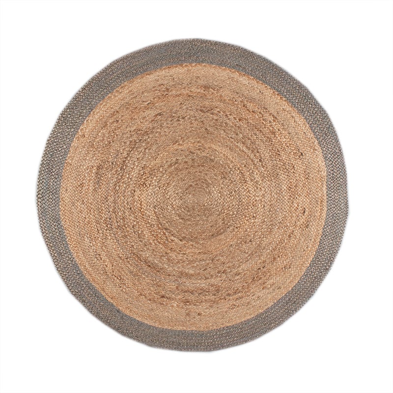 Jute Rug - Fair Round Natural/Grey