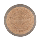 Jute Rug - Fair Round Natural/Grey