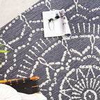 Modern Outdoor Rug - Porto Aztec Gray/Blue
