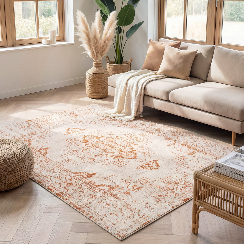 Vintage Rug - Spring Ethnic Cream/Terra