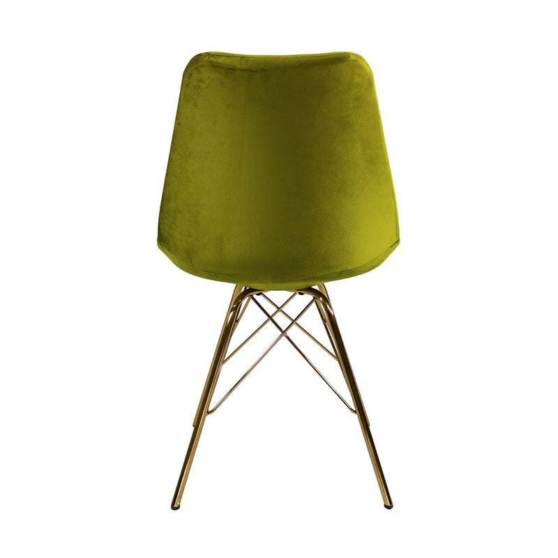 Green Velvet Chair - Gold Frame
