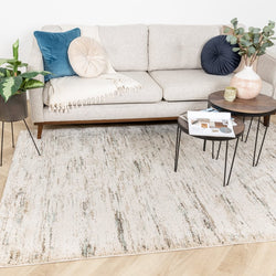 High Pile Rug - Blend Cream/Blue