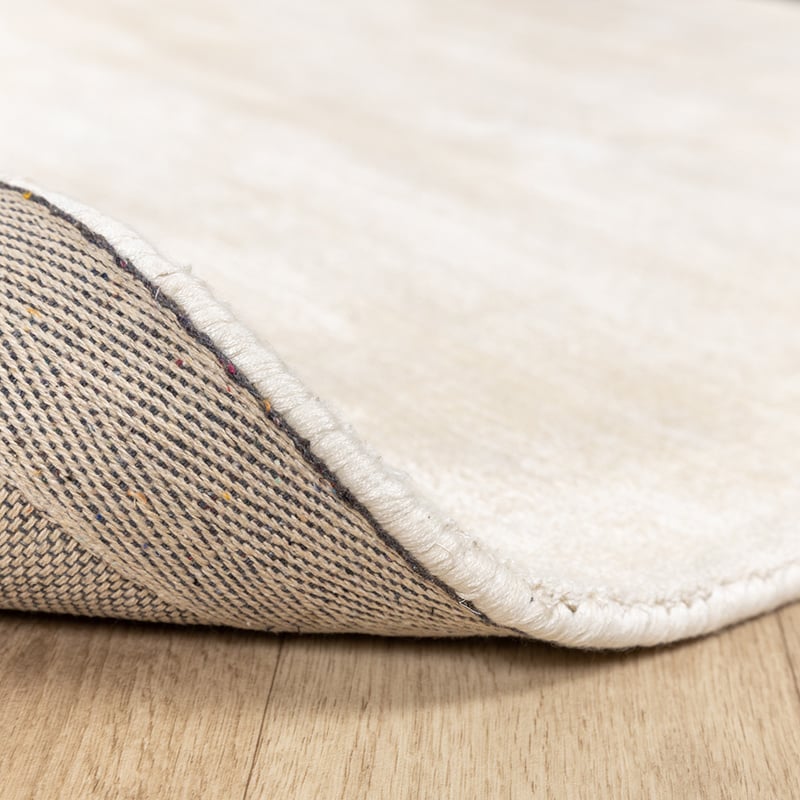 Round Viscose Rug - Pearl Cream