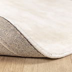 Round Viscose Rug - Pearl Cream