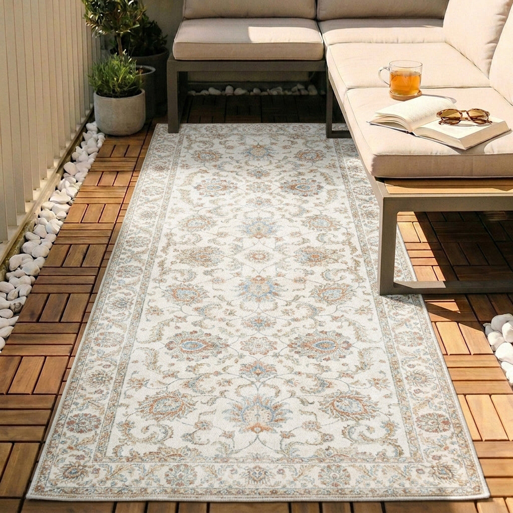 Washable Runner - Domingo Oriental White