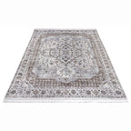 Persian Floor Rug - Gizem Madiha Silver/Grey