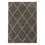 Berber floor rug - Agadir Lines Taupe/Cream