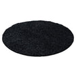 Round high-pile floor rug - Life Anthracite