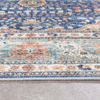 Indoor Outdoor Rug - Kairo Medallion Dark Blue/Terra