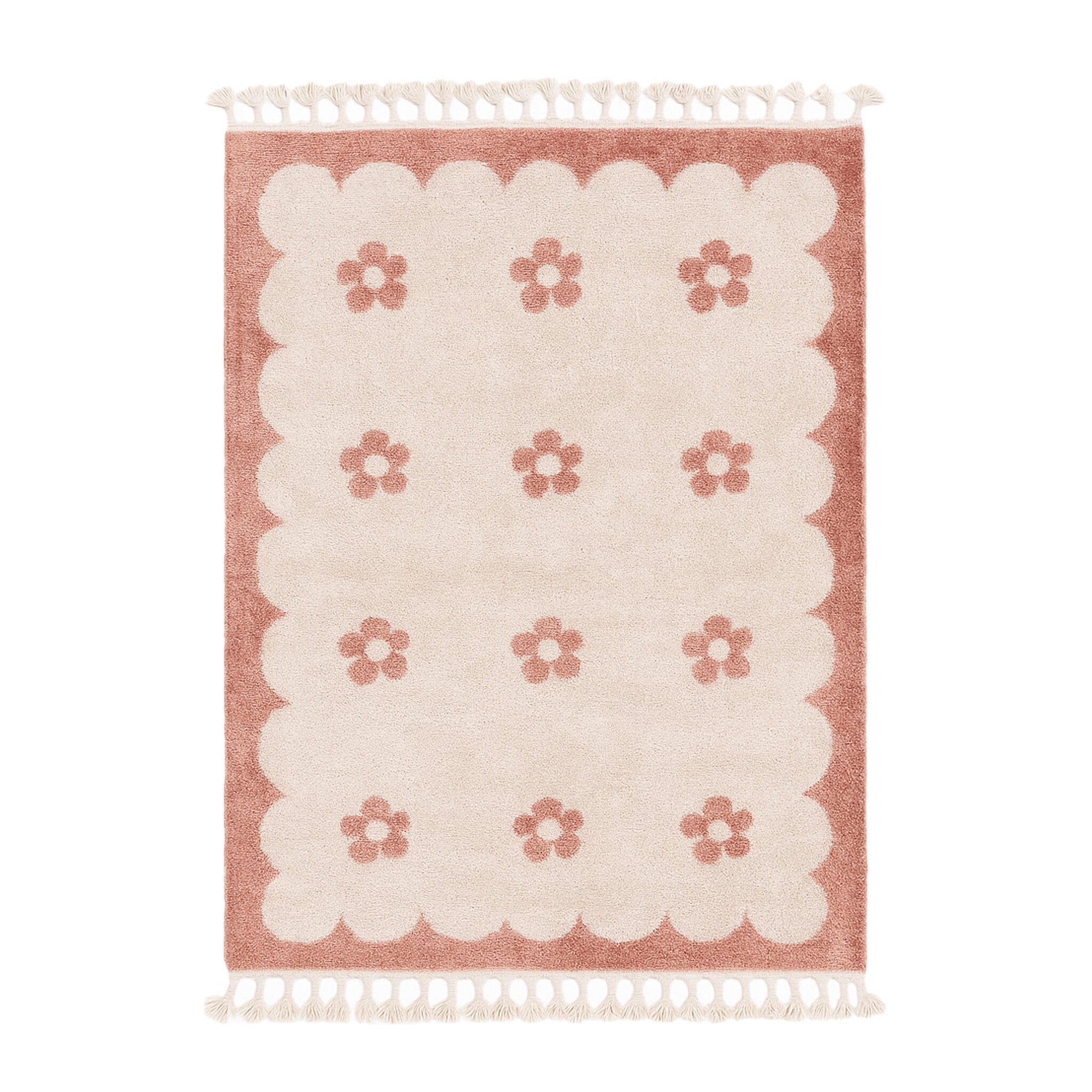Washable children's rug - Moos Flower Pink 