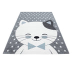 Children's floor rug - Anna Blue Cat
