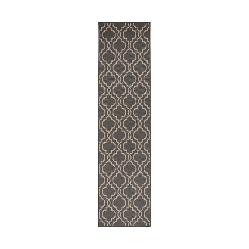 Retro Balcony Rug - Floreno Milan Anthracite/Beige