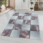 Modern floor rug - Optimism Box Pink/Gray