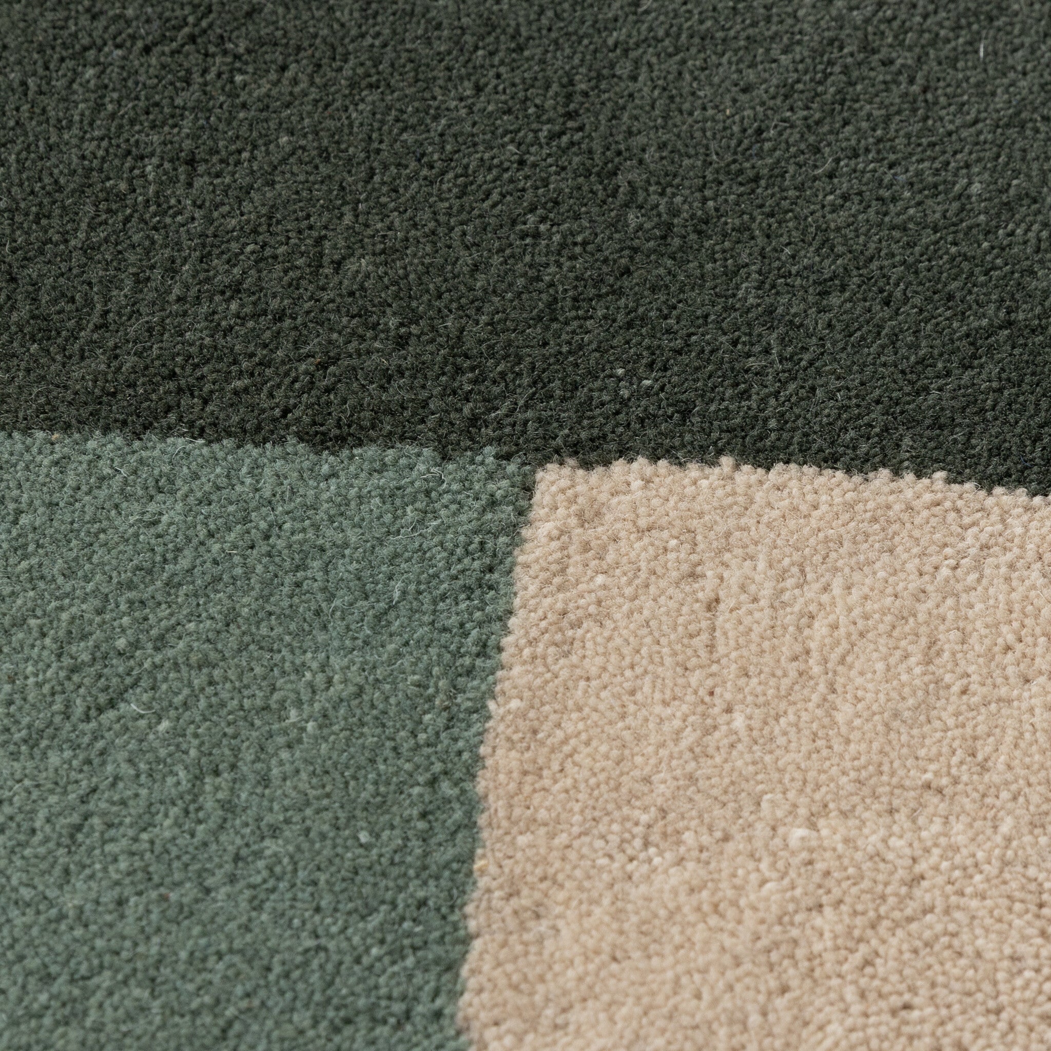 Wool Abstract Rug – Jules Creme/Green