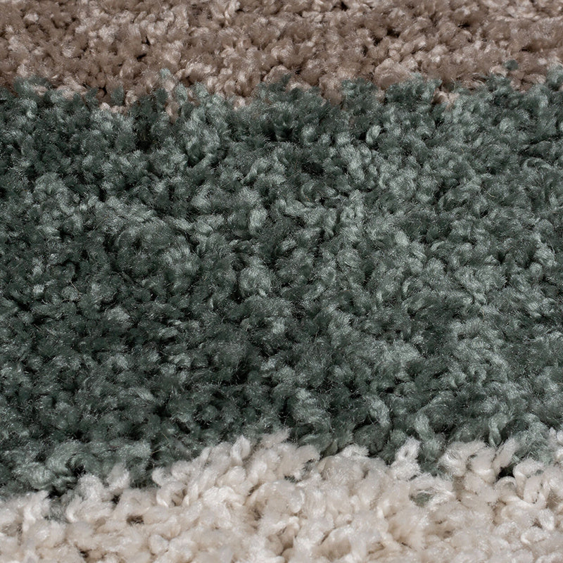 High-Pile Floor Rug - Alano Stream Blue/Green