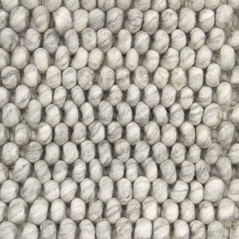Wool Floor Rug - New Loop Light Grey 814