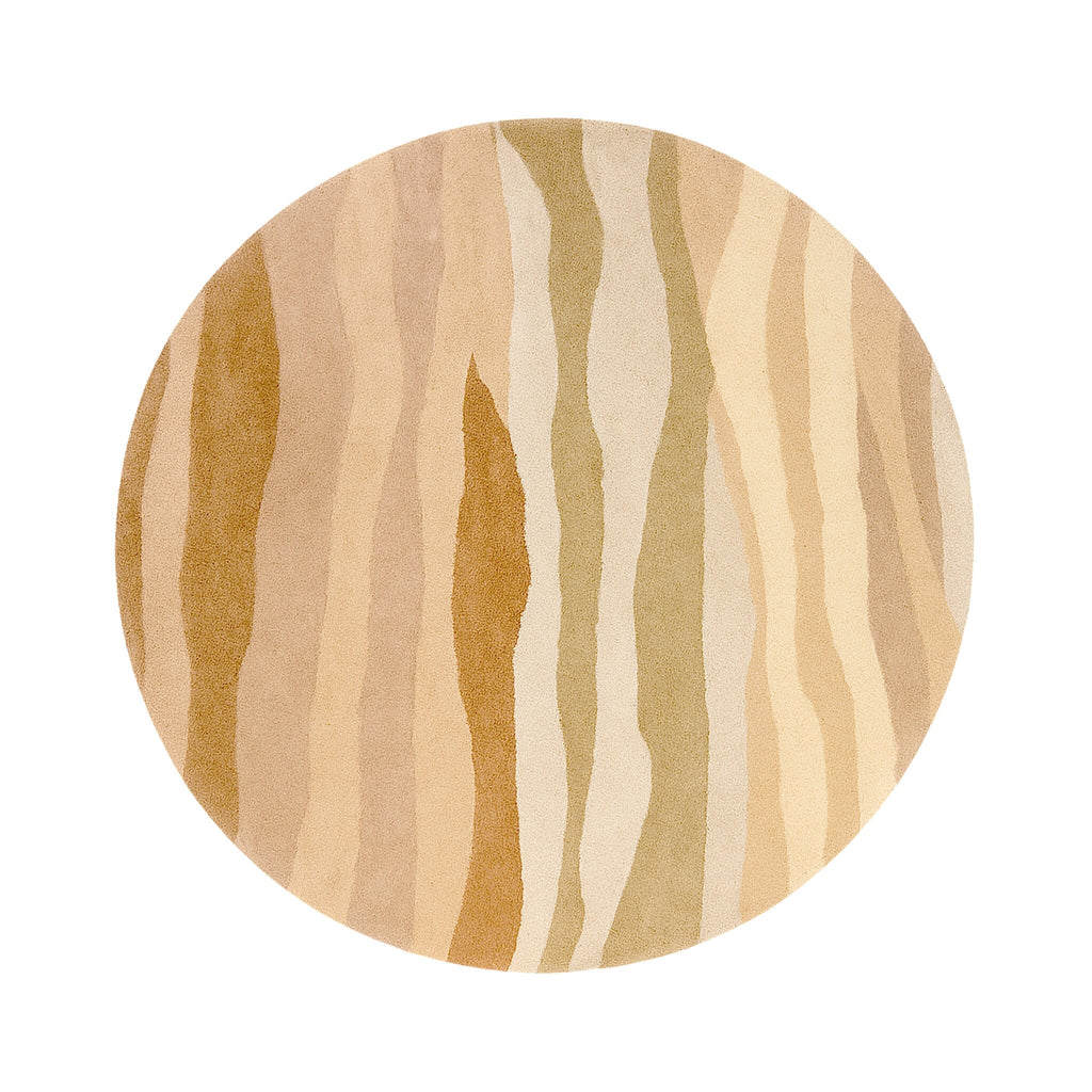 Round Wool Rug – Liora Beige