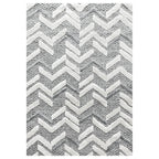 Scandinavian floor rug - Pitea Panel Grey/Cream