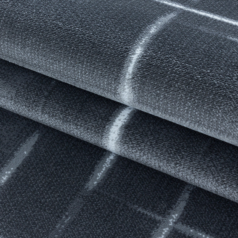 Modern floor rug - Streaky Scratch Grey/White