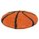 Round high-pile floor rug - Fun Orange