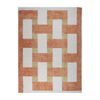 Retro Indoor Outdoor Rug - Pop Lines Terracotta