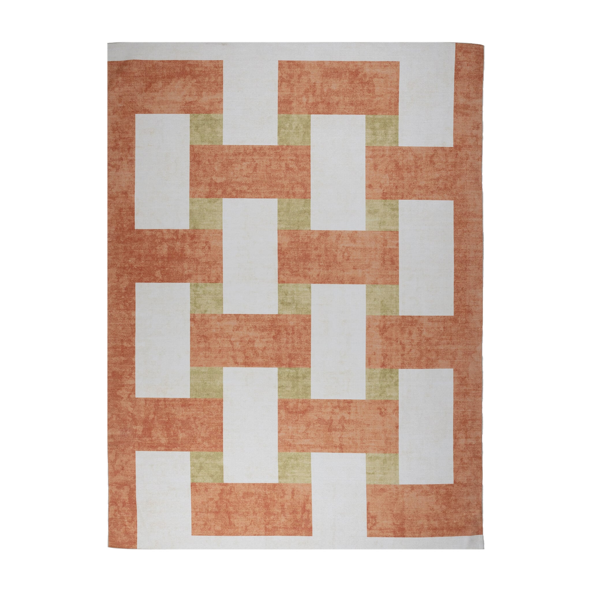 Retro Indoor Outdoor Rug - Pop Lines Terracotta