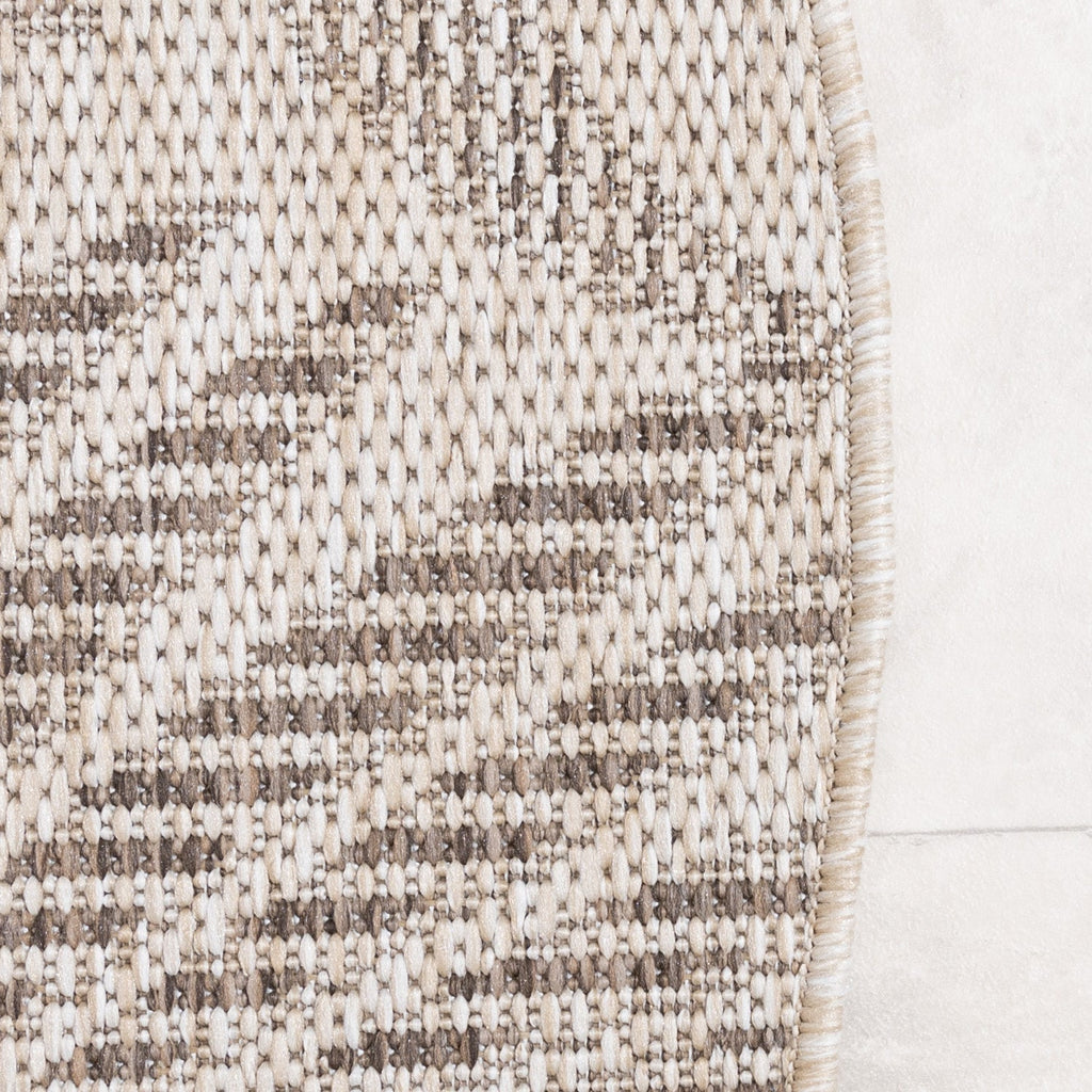Round Outdoor Rug - Tiga Palm Taupe