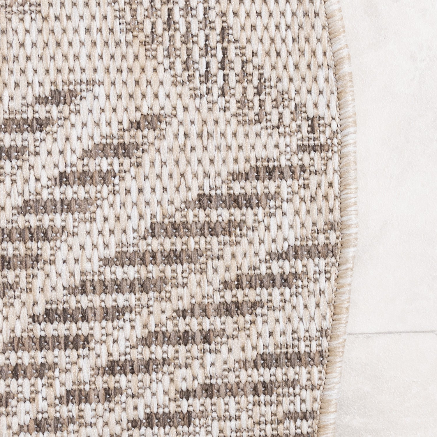 Round Outdoor Rug - Tiga Palm Taupe