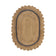 Oval jute floor rug - Grazo Natural/Grey