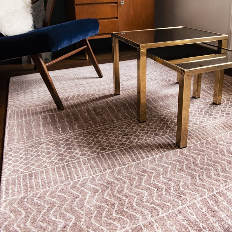 Vintage floor rug - Khayma Sand Rose 8793